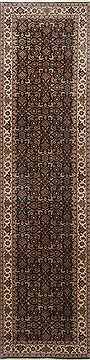 Herati Black Runner Hand Knotted 2'6" X 9'10"  Area Rug 250-23165