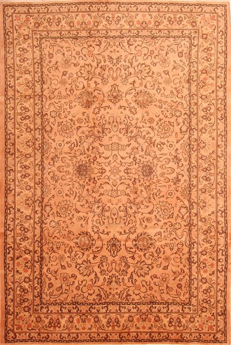 Tabriz Yellow Hand Knotted 66 X 910 Area Rug 100-23174 Image 0