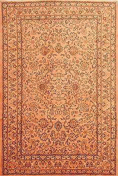 Persian Tabriz Yellow Rectangle 7x10 ft Wool Carpet 23174