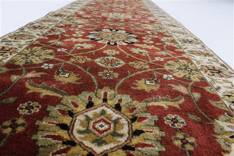 Semnan Brown Runner Hand Knotted 20 X 96 Area Rug 250-23175 Image 2