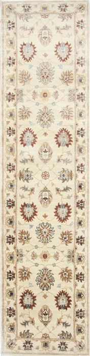 Ziegler Beige Runner Hand Knotted 26 X 104  Area Rug 250-23178 Image 0