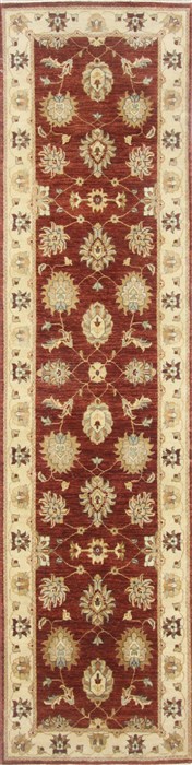 Ziegler Brown Runner Hand Knotted 26 X 101  Area Rug 250-23179 Image 0