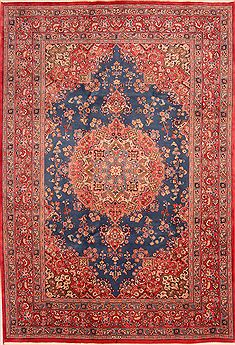 Kashan Blue Hand Knotted 6'6" X 9'5"  Area Rug 100-23180