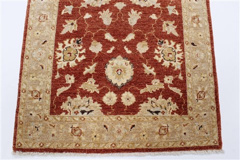 Chobi Brown Runner Hand Knotted 211 X 88 Area Rug 250-23186 Image 3