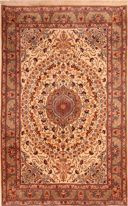 Kashmar Beige Hand Knotted 68 X 107 Area Rug 100-23212 Image 0