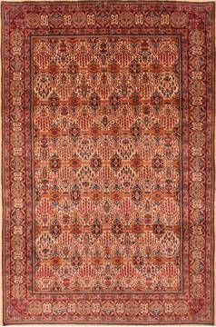 Kerman Orange Hand Knotted 6'6" X 9'10"  Area Rug 100-23216