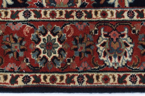 Kashan Blue Runner Hand Knotted 28 X 911 Area Rug 250-23218 Image 2
