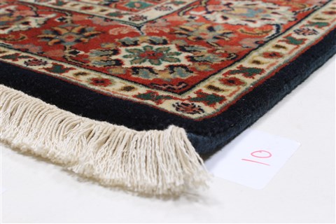 Kashan Blue Runner Hand Knotted 28 X 911 Area Rug 250-23218 Image 5