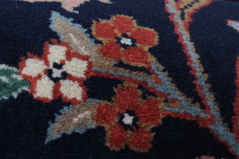 Kashan Blue Runner Hand Knotted 28 X 911 Area Rug 250-23218 Image 7