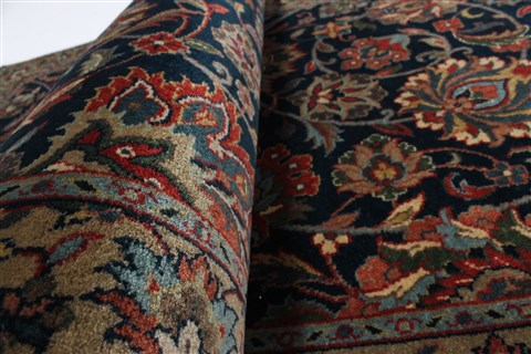 Isfahan Blue Runner Hand Knotted 28 X 911 Area Rug 250-23220 Image 10