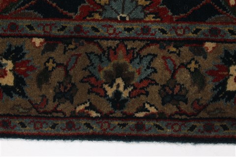 Isfahan Blue Runner Hand Knotted 28 X 911 Area Rug 250-23220 Image 2