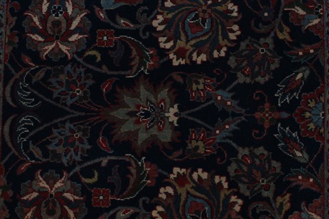 Isfahan Blue Runner Hand Knotted 28 X 911 Area Rug 250-23220 Image 3