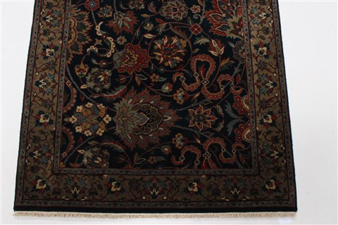 Isfahan Blue Runner Hand Knotted 28 X 911 Area Rug 250-23220 Image 4