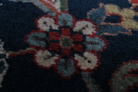 Isfahan Blue Runner Hand Knotted 28 X 911 Area Rug 250-23220 Image 7