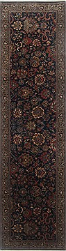 Isfahan Blue Runner Hand Knotted 2'8" X 9'11"  Area Rug 250-23220