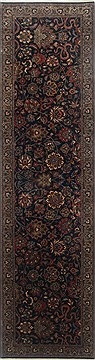 Indian Isfahan Blue Runner 10 to 12 ft Wool Carpet 23220