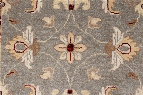 Pishavar Grey Runner Hand Knotted 29 X 99 Area Rug 250-23225 Image 2
