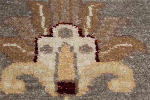 Pishavar Grey Runner Hand Knotted 29 X 99 Area Rug 250-23225 Image 5