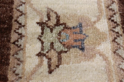 Chobi Brown Runner Hand Knotted 25 X 83 Area Rug 250-23228 Image 8