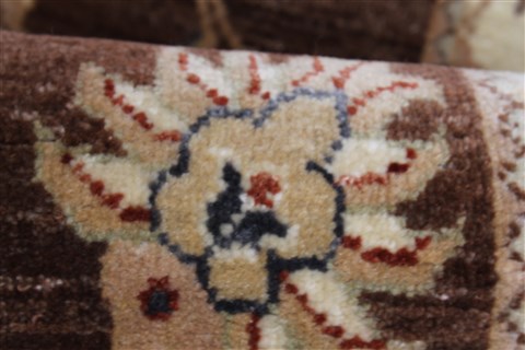 Chobi Brown Runner Hand Knotted 25 X 83 Area Rug 250-23228 Image 9