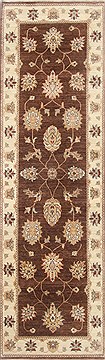 Pakistani Chobi Brown Runner 6 to 9 ft Wool Carpet 23228