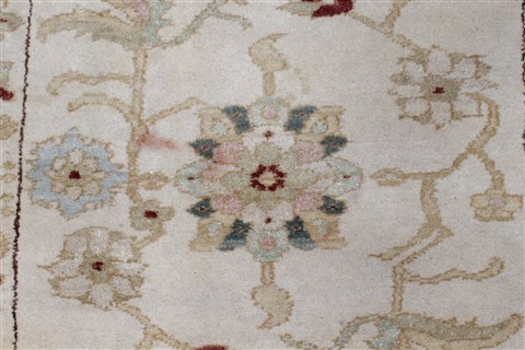 Chobi Beige Runner Hand Knotted 27 X 711 Area Rug 250-23230 Image 3
