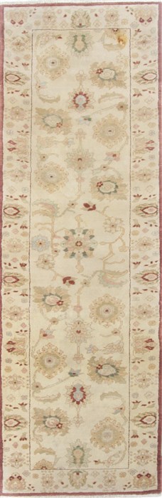 Chobi Beige Runner Hand Knotted 27 X 711 Area Rug 250-23230 Image 0