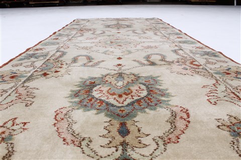 Chobi Beige Runner Hand Knotted 30 X 711 Area Rug 250-23232 Image 11
