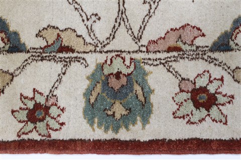 Chobi Beige Runner Hand Knotted 30 X 711 Area Rug 250-23232 Image 2