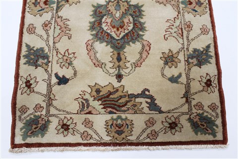 Chobi Beige Runner Hand Knotted 30 X 711 Area Rug 250-23232 Image 4