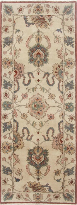 Chobi Beige Runner Hand Knotted 30 X 711 Area Rug 250-23232 Image 0