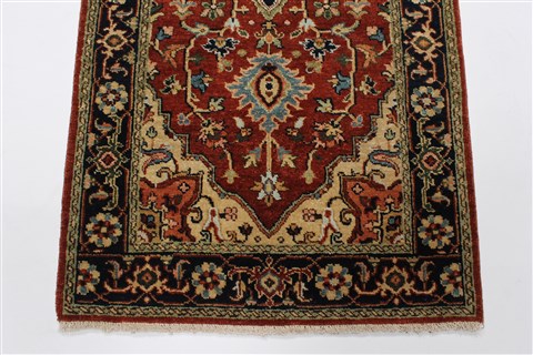 Kashmar Brown Runner Hand Knotted 25 X 80 Area Rug 250-23233 Image 4