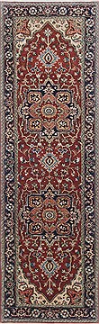 Kashmar Brown Runner Hand Knotted 2'5" X 8'0"  Area Rug 250-23233