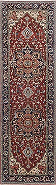 Indian Kashmar Brown Runner 6 to 9 ft Wool Carpet 23233