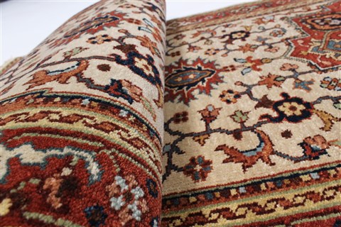Serapi Beige Runner Hand Knotted 26 X 711 Area Rug 250-23235 Image 10