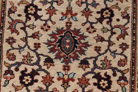 Serapi Beige Runner Hand Knotted 26 X 711 Area Rug 250-23235 Image 4
