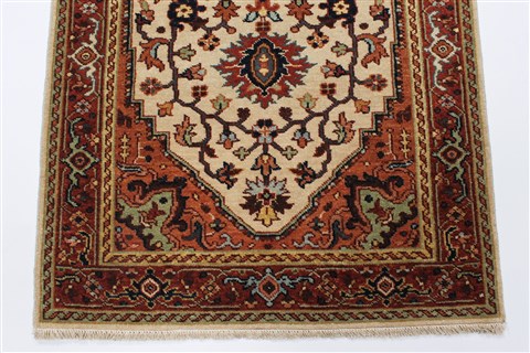 Serapi Beige Runner Hand Knotted 26 X 711 Area Rug 250-23235 Image 5