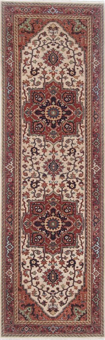 Serapi Beige Runner Hand Knotted 26 X 711 Area Rug 250-23235 Image 0