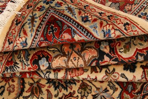 Sarouk Beige Hand Knotted 69 X 910 Area Rug 100-23236 Image 5