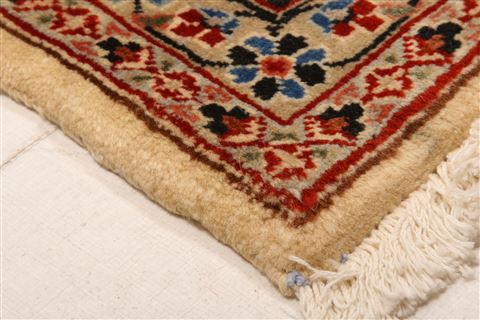 Sarouk Beige Hand Knotted 69 X 910 Area Rug 100-23236 Image 9