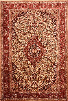 Persian Shahsavan Yellow Rectangle 7x10 ft Wool Carpet 23236