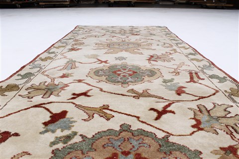Chobi Beige Runner Hand Knotted 29 X 611 Area Rug 250-23237 Image 12