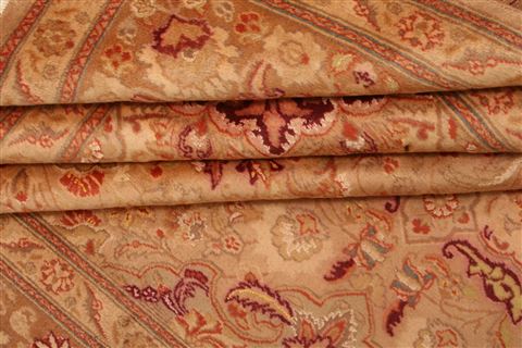 Tabriz Brown Hand Knotted 67 X 101 Area Rug 100-23247 Image 2