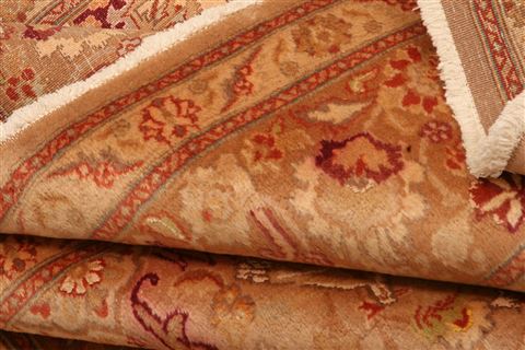 Tabriz Brown Hand Knotted 67 X 101 Area Rug 100-23247 Image 4