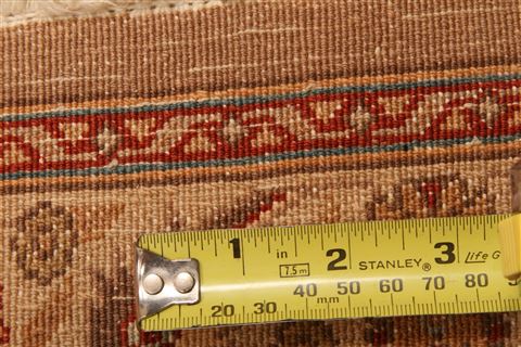 Tabriz Brown Hand Knotted 67 X 101 Area Rug 100-23247 Image 6