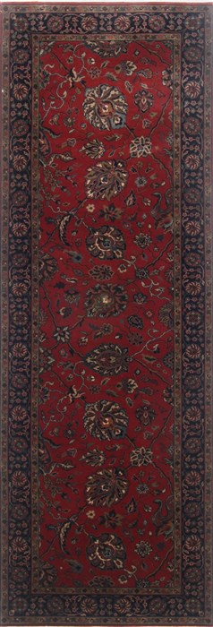 Semnan Red Runner Hand Knotted 28 X 79  Area Rug 250-23256 Image 0