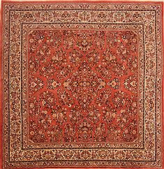Sarouk Red Hand Knotted 8'5" X 8'7"  Area Rug 100-23265