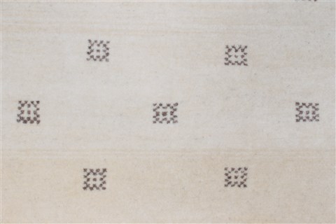 Gabbeh Beige Runner Hand Knotted 27 X 81 Area Rug 250-23267 Image 3