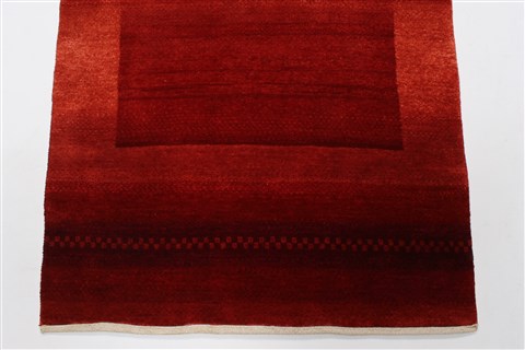 Gabbeh Red Runner Hand Knotted 26 X 710 Area Rug 250-23268 Image 3