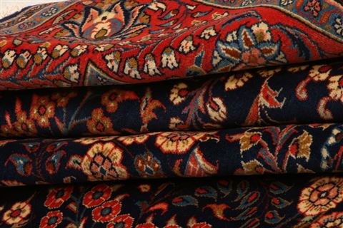 Sarouk Blue Hand Knotted 68 X 100 Area Rug 100-23281 Image 4